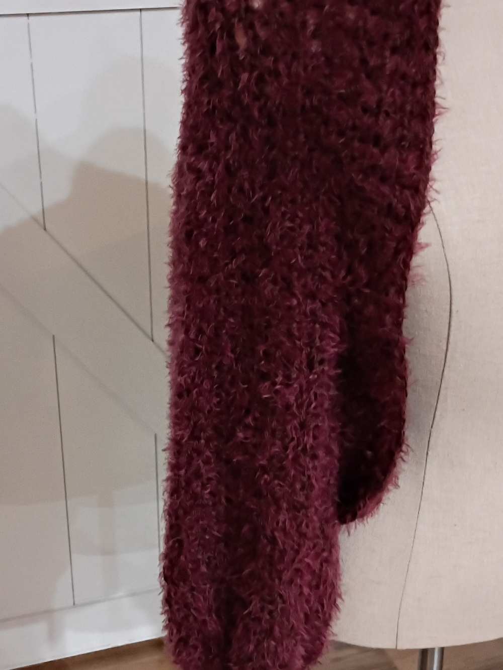 Old Navy Burgundy Fuzzy Knit Cardigan